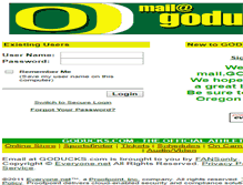 Tablet Screenshot of mail.goducks.com